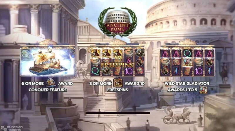 Ancient Rome Deluxe AI - écran principal des rouleaux et de l'interface